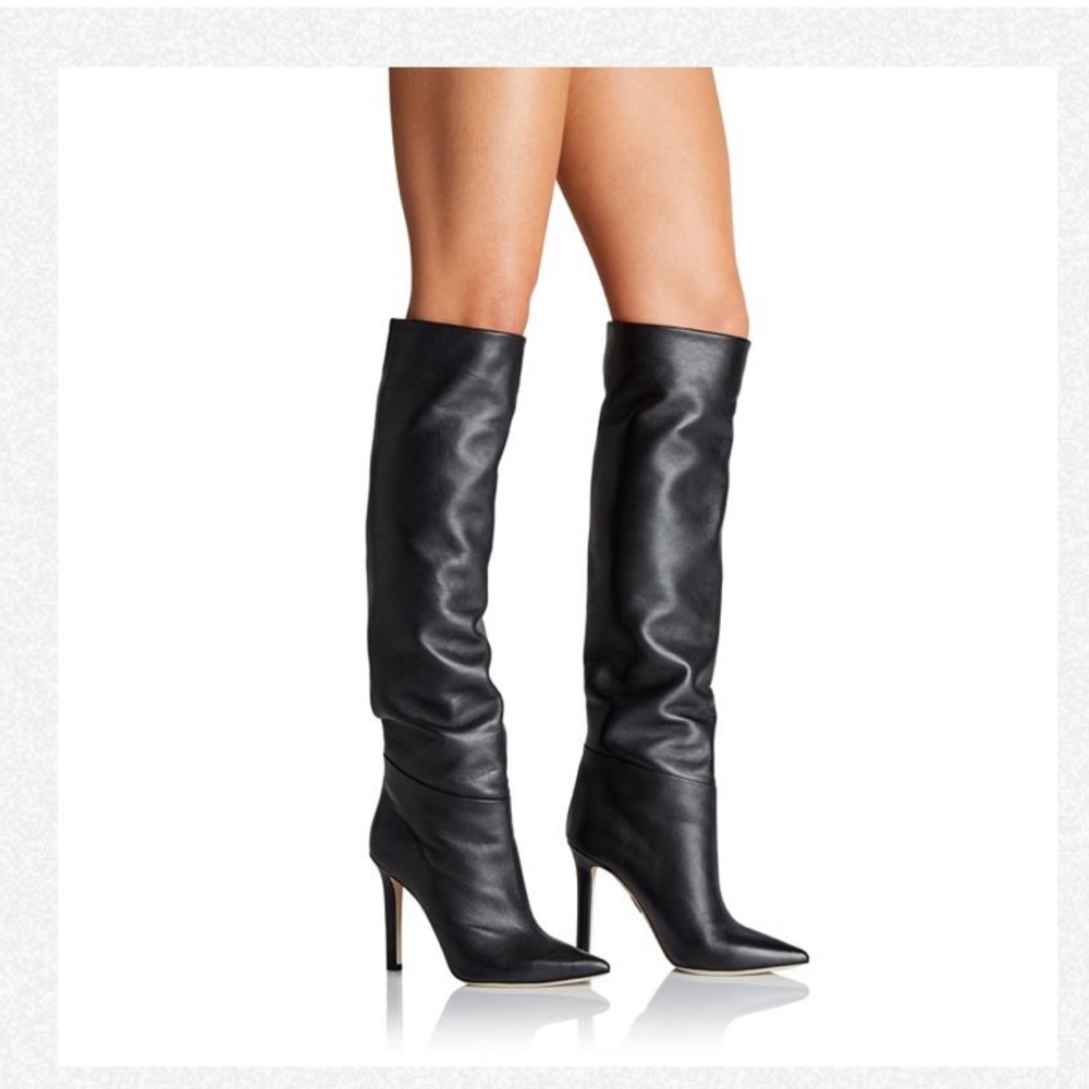 ☀️Stuart Weitzman Leather High Knee Boots Pointy Stilettos Luxury Vintage y2k 8